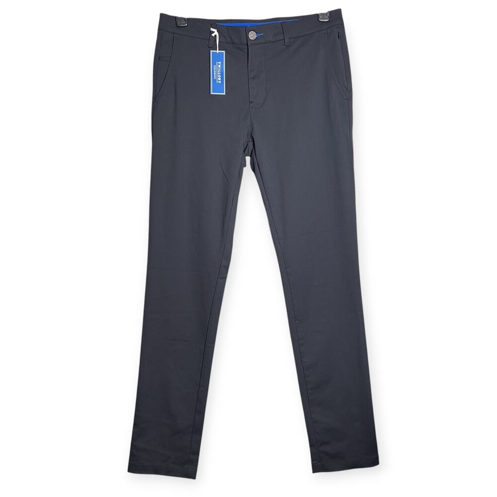Twillory Performance Pants SIZE 32x34 Black Stretch Chino Cooling Moisture NWT